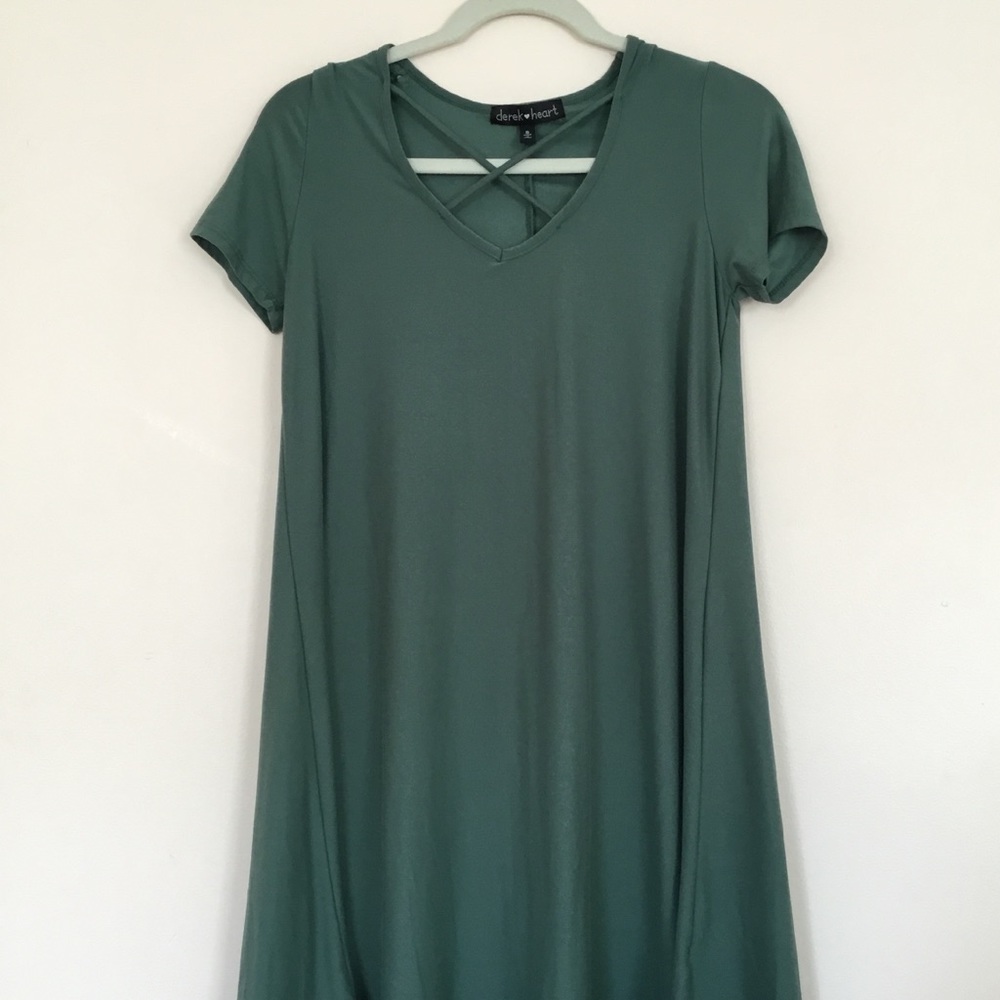 Teal t-shirt dress!